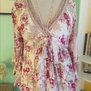 Boho Floral Top